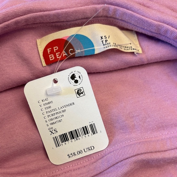 NEW! Free People XS Good Feels Lavender Cowl Neck Halter Backless Mini Dress - Picture 2 of 14